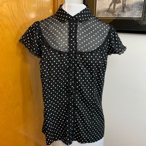 Ann Taylor polka dot blouse